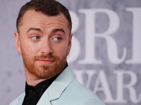 British singer-songwriter Sam Smith poses on the red carpet on arrival for the BRIT Awards 2019 in London on February 20, 2019.