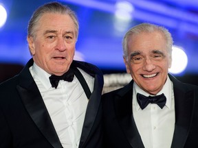 Robert De Niro, left, and film director Martin Scorsese arrive at the Marrakech International Film festival in the city of Marrakesh for Netflix's star-studded gangster movie "The Irishman." (FADEL SENNA/Getty Images)