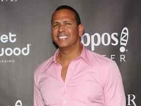 Former MLB player Alex Rodriguez attends the after party for the finale of the 'Jennifer Lopez: All I Have' residency at Mr. Chow at Caesars Palace in Las Vegas, on Sept. 30, 2018.