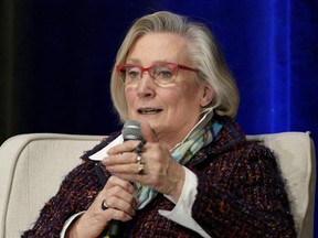 Carolyn Bennett, Minister of Crown-Indigenous Relations, participates in a forum at a First Nations conference held in Edmonton on May 2, 2019.
