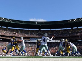 The Dallas Cowboys and Los Angeles Rams in pre-season NFL action at Aloha Stadium in Honolulu, Hawaii, on Aug. 17, 2019.