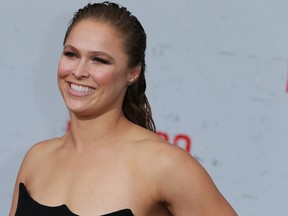 Ronda Rousey attends the Premiere Of STX Films' "Mile 22" at Westwood Village Theatre on August 9, 2018 in Westwood, California.