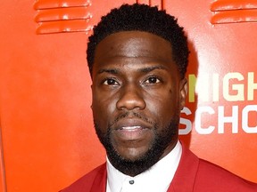 Actor Kevin Hart arrives at the premiere of Universal Pictures' "Night School" at the Regal Cinemas L.A. LIVE Stadium 14 on Sept. 24, 2018, in Los Angeles.