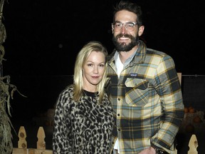 Jennie Garth and Dave Abrams attend the Nights of the Jack launch at King Gillette Ranch on Oct. 10, 2018 in Calabasas, Calif.  (John Sciulli/Getty Images for Nights of the Jack)
