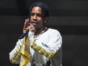 A$AP Rocky performs at the MARQUEE Singapore grand opening celebration on April 13, 2019 in Singapore.