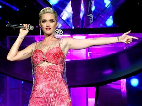 Katy Perry performs onstage with Zedd at Coachella Stage during the 2019 Coachella Valley Music And Arts Festival on April 14, 2019 in Indio, California.
