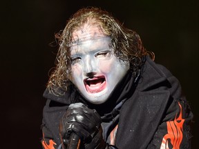 Singer Corey Taylor of "Slipknot" US metal band performs on stage during the "Nova Rock 2019" festival on June 13, 2019 in Nickelsdorf.