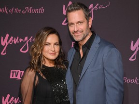 Mariska Hargitay and Peter Hermann  attend "Younger" Season 6 New York Premiere at William Vale Hotel on June 4, 2019 in New York City. (Dimitrios Kambouris/Getty Images)