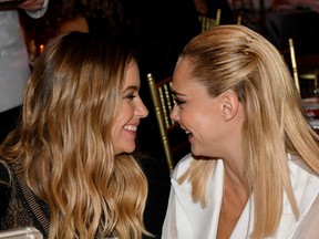 Ashley Benson, left, and Cara Delevingne attend TrevorLIVE NY 2019 at Cipriani Wall Street on June 17, 2019 in New York City. (Craig Barritt/Getty Images  for The Trevor Project)