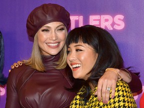 Jennifer Lopez and Constance Wu attend STX Entertainment's "Hustlers" Photo Call at Four Seasons Los Angeles at Beverly Hills on August 25, 2019 in Los Angeles, California. Matt Winkelmeyer/Getty Images