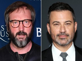 Tom Green and Jimmy Kimmel. (Getty Images)