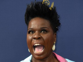 Leslie Jones arrives for the 70th Emmy Awards at the Microsoft Theatre in Los Angeles on Sept. 17, 2018.