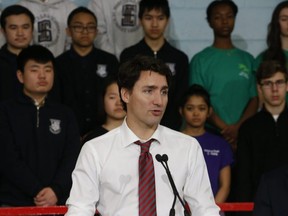 Prime Minister Justin Trudeau makes a Canada Summer Jobs program announcement at the Dovercourt Boys and Girls Club in Toronto on Feb. 12, 2016.