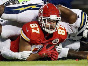 Kansas City’s Travis Kelce is the top fantasy option tight end. He’s been putting up elite numbers the past three seasons.  GETTY IMAGES