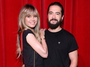 Heidi Klum and Tom Kaulitz attend the Loubhoutan Express presentation at La Garde Republicaine on July 2, 2019, in Paris, France.