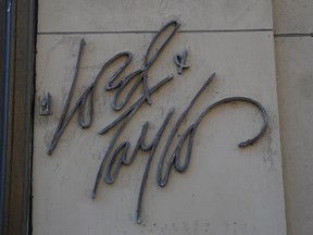 The Lord + Taylor logo is pictured during Black Friday shopping in New York City, Nov. 23, 2018.