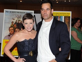 In this April 28, 2011, file photo, Natalie Maines (L) and Adrian Pasdar attend the AMPAS and the United States Postal honouring of Gregory Peck with A First-Day-Of-Issue Dedication Ceremony at the Academy of Motion Pictures Arts and Sciences  on  in Beverly Hills, Calif.