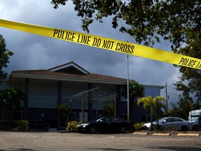 Police tape surrounds the Rehabilitation Center at Hollywood Hills in Hollywood, Florida, September 13, 2017. (REUTERS/Carlo Allegri/File Photo)
