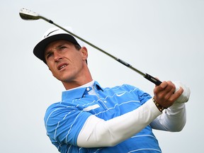 Thorbjorn Olesen tees off during the second round of the British Open at Royal Portrush in Northern Ireland on July 18, 2019. (ANDY BUCHANAN/AFP/Getty Images)