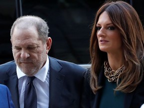 Film producer Harvey Weinstein and his attorney Donna Rotunno arrive at New York State Supreme Court for a hearing on hiring of new lawyers in his rape case in New York, U.S., July 11, 2019.