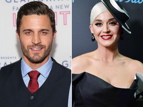 Anderson Davis and Katy Perry are seen in file photos.