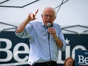 2020 Democratic U.S. presidential candidate and U.S. Senator Bernie Sanders speaks during a campaign event in West Branch, Iowa, U.S., August 19, 2019. (REUTERS/Al Drago)