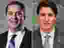 Conservative Party Leader Andrew Scheer and Liberal Prime Minister Justin Trudeau.
