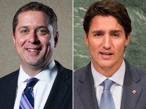 Conservative Party Leader Andrew Scheer and Liberal Prime Minister Justin Trudeau.