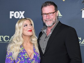 Tori Spelling and Dean McDermott attend the Fox Winter TCA at The Fig House on Feb. 6, 2019 in Los Angeles.