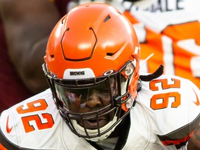 Cleveland Browns defensive end Chad Thomas.