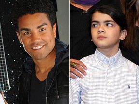 TJ Jackson, left, and cousin  Prince Michael, aka Blanket are pictured in file photos. (Getty Images file photos)