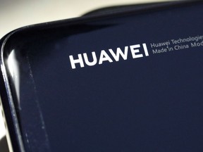 A Huawei device is pictured in the Manhattan borough of New York, New York, U.S., July 22, 2019.