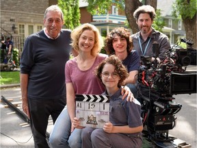 Ivan Reitman, Carrie Coon, Mckenna Grace, Finn Wolfhard and Jason Reitman on the Alberta set of Ghostbusters 2020. Jason Reitman released this photo earlier this week on his Twitter account.