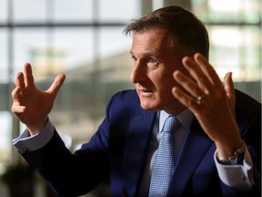 The leader of the People's Party of Canada (PPC) Maxime Bernier during an interview with Postmedia reporter Alanna Smith at Calgary Airport Marriott on Thursday, Sept. 26, 2019.