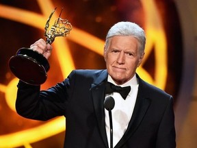Alex Trebek accepts the Daytime Emmy Award for Outstanding Game Show Host onstage during the 46th annual Daytime Emmy Awards at Pasadena Civic Center on May 05, 2019 in Pasadena, California.