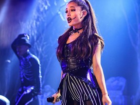 Ariana Grande at Rogers Place on April 25.