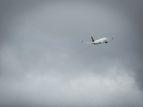 A Delta plane takes off from Fort Lauderdale-Hollywood International Airport in Fort Lauderdale, Florida on September 2, 2019. - Lauderdale-Hollywood International Airport closed at noon due to a mandatory closure order due to winds associated with Hurricane Dorian. Monster storm Dorian came to a near stand-still over the Bahamas, prolonging the agony as surging seawaters and hurricane winds made a shambles of low-lying island communities and spurred mass evacuations along the US east coast. It weakened slightly Monday to a still-devastating Category 4 storm, punishing Grand Bahama Island with "catastrophic winds and storm surge," the Miami-based National Hurricane Center said in its 1500 GMT bulletin. (EVA MARIE/Getty Images)