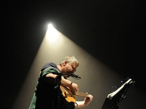 In this file photo taken on April 17, 2010 US artist Daniel Johnston performs in Bourges, during the 34th edition of Le Printemps De Bourges rock pop festival. - Daniel Johnston, one of rock's ultimate loners beloved for his earnest if haunting lyricism, died September 11, 2019, of natural causes. He was 58 years old. The enigmatic singer-songwriter and visual artist had been in and out of the hospital in recent months for issues linked to his kidneys, his brother and manager Dick Johnston told AFP.