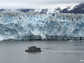 Alaska's mammoth Hubbard Glacier, North America's largest tidewater glacier, is seen during a sail-by aboard Queen Elizabeth. (ROBIN ROBINSON)