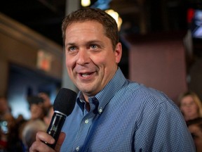Leader of Canada's Conservatives Andrew Scheer campaigns for the upcoming election in London, Ont., on Tuesday, Sept. 24, 2019.
