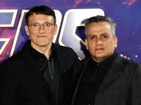 Directors Anthony Russo and Joseph Russo attend the "Avengers Endgame" UK Fan Event at the Picturehouse Central on April 10, 2019, in London.