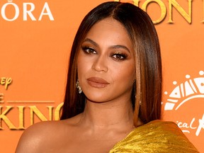 Beyonce Knowles-Carter attends the European Premiere of Disney's "The Lion King" at Odeon Luxe Leicester Square on July 14, 2019, in London, England.