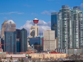 The Calgary skyline was photographed on April 1, 2019. (Postmedia file photo)