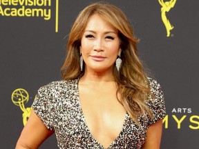 Carrie Ann Inaba arrives at the Creative Arts Emmys held at the Microsoft Theatre in Los Angeles on Sept. 15, 2019.