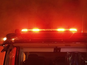 Red lights of a fire engine. (Getty Images)