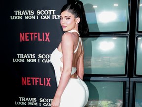 Kylie Jenner attends the premiere of Netflix's "Travis Scott: Look Mom I Can Fly" at Barker Hangar  on August 27, 2019 in Santa Monica, California.