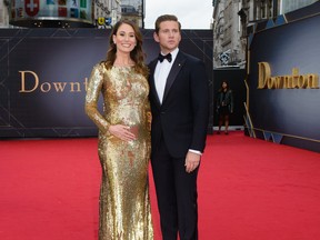 Allen Leech and Jessica Blair Herman attends the "Downton Abbey" World Premiere at Cineworld Leicester Square on September 9, 2019 in London, England.