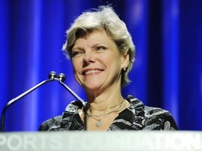Journalist Cokie Roberts speaks onstage during the 30th Annual Salute To Women In Sports Awards at The Waldorf=Astoria on October 13, 2009 in New York City.  (Stephen Lovekin/Getty Images for the Women's Sports Foundation)