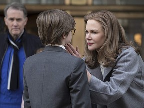 Nicole Kidman, Boyd Gaines, and Oakes Fegley in "The Goldfinch."