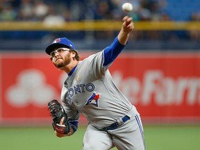 Toronto Blue Jays starting pitcher Anthony Kay throws a pitch during the first inning against the Tampa Bay Rays at Tropicana Field on Sept. 7, 2019.
